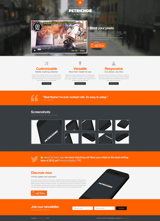 petrichor-landing-page-wordpress