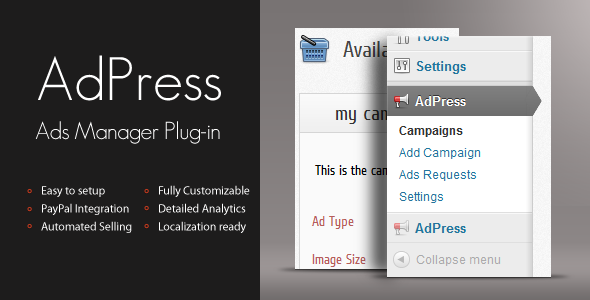 AdPress - WordPress Ad Manager - CodeCanyon Item for Sale